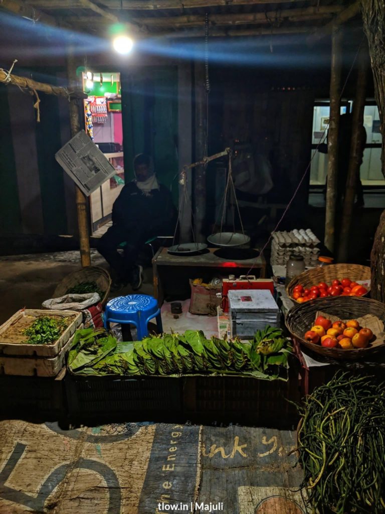Majuli vegetable stall 