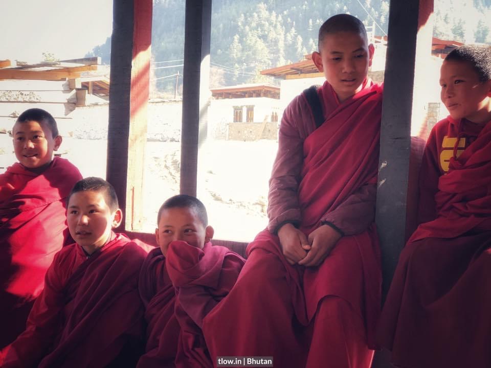 Young lamas from Bhutan