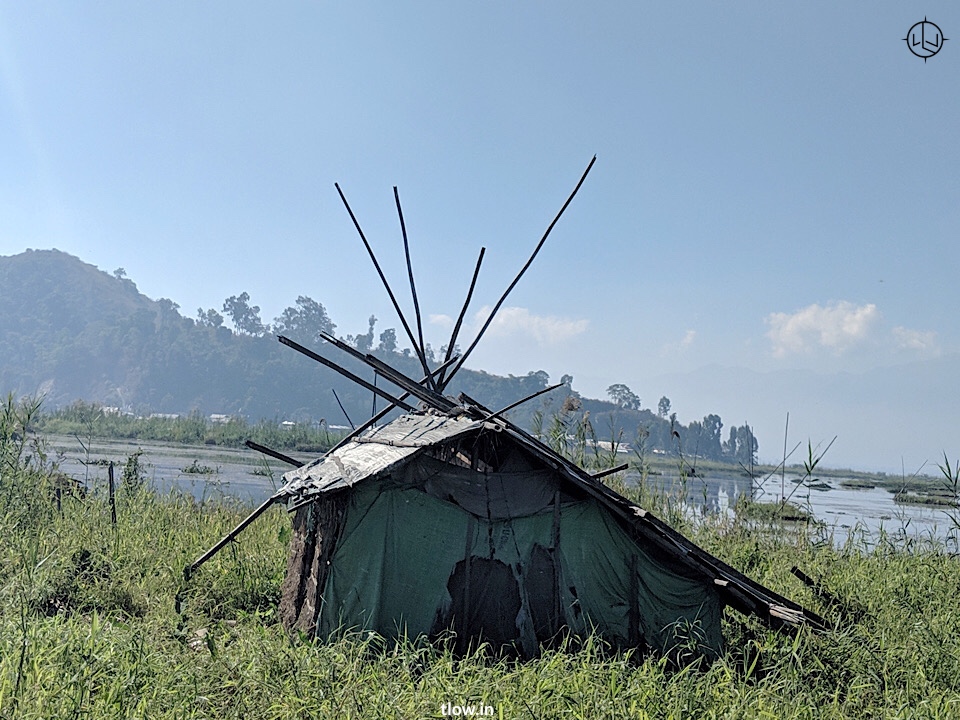 Loktak lake fisherman hut