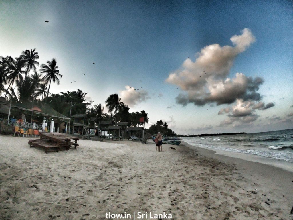 Sri Lanka beach in the evening 