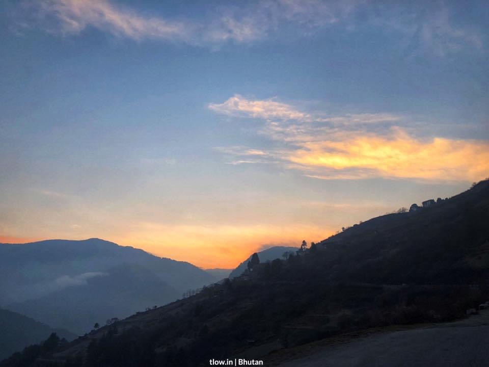 Bhutan sunset 