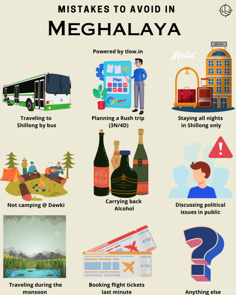 Mistakes to avoid Meghalaya