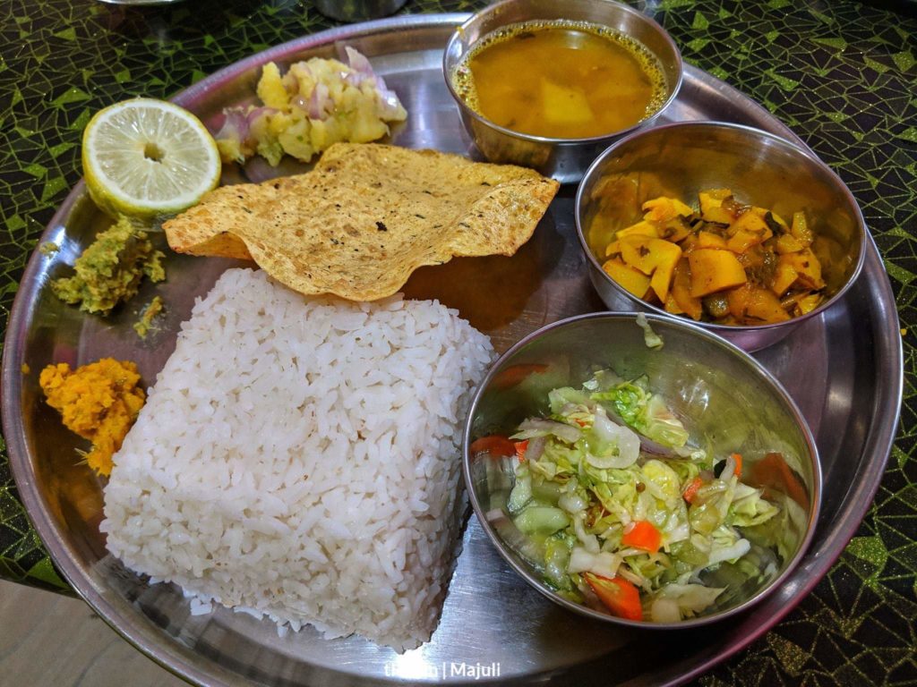Assamese veg thali