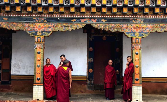 Monks in Bhutan