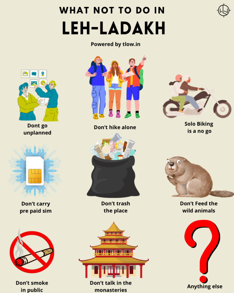 Leh Ladakh mistakes infographic