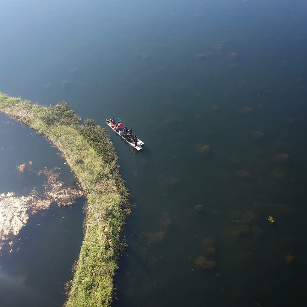 Loktak lake drone shot 