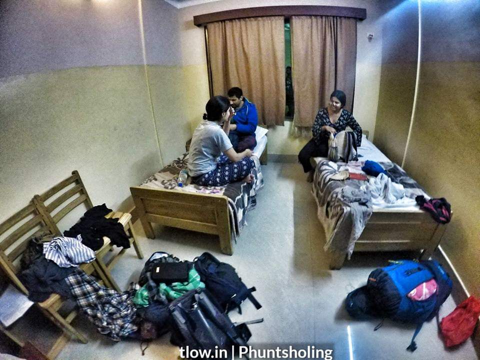 Room chilling in Bhutan backpacking trip