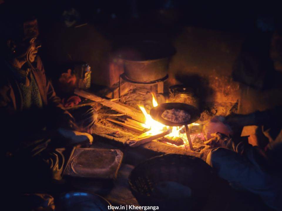 Food being cooked in kheerganga
