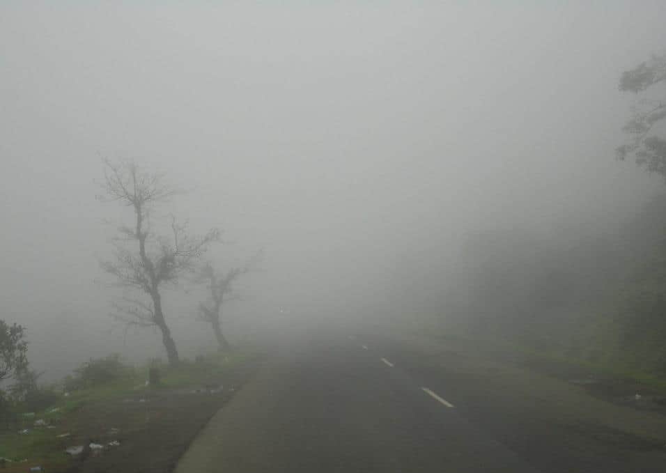 Misty road near malshej ghat 
