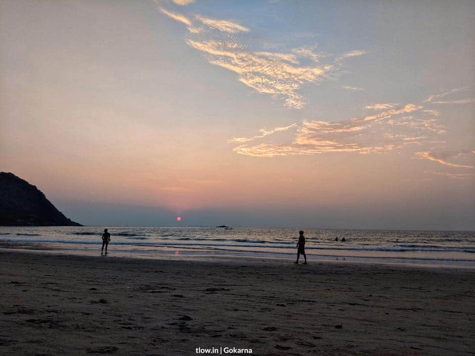 Changing colours of Kudle Beach