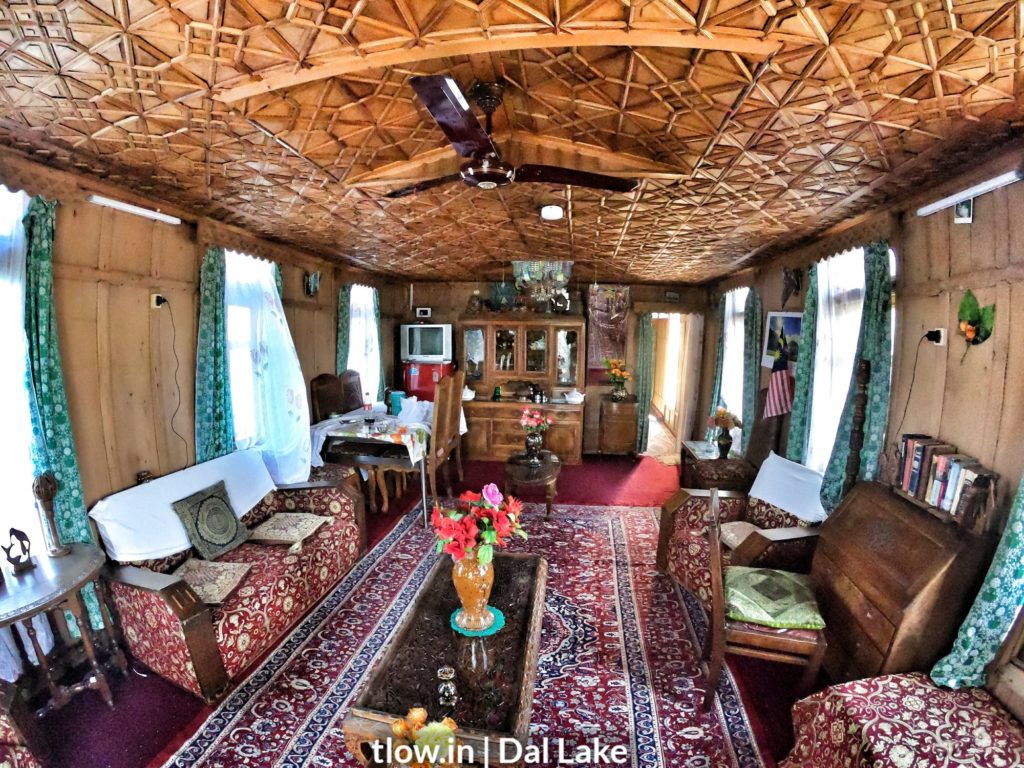 Living room in the house boat