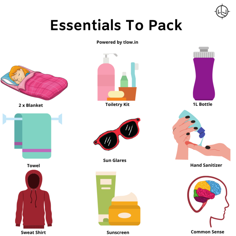 Essentials to pack