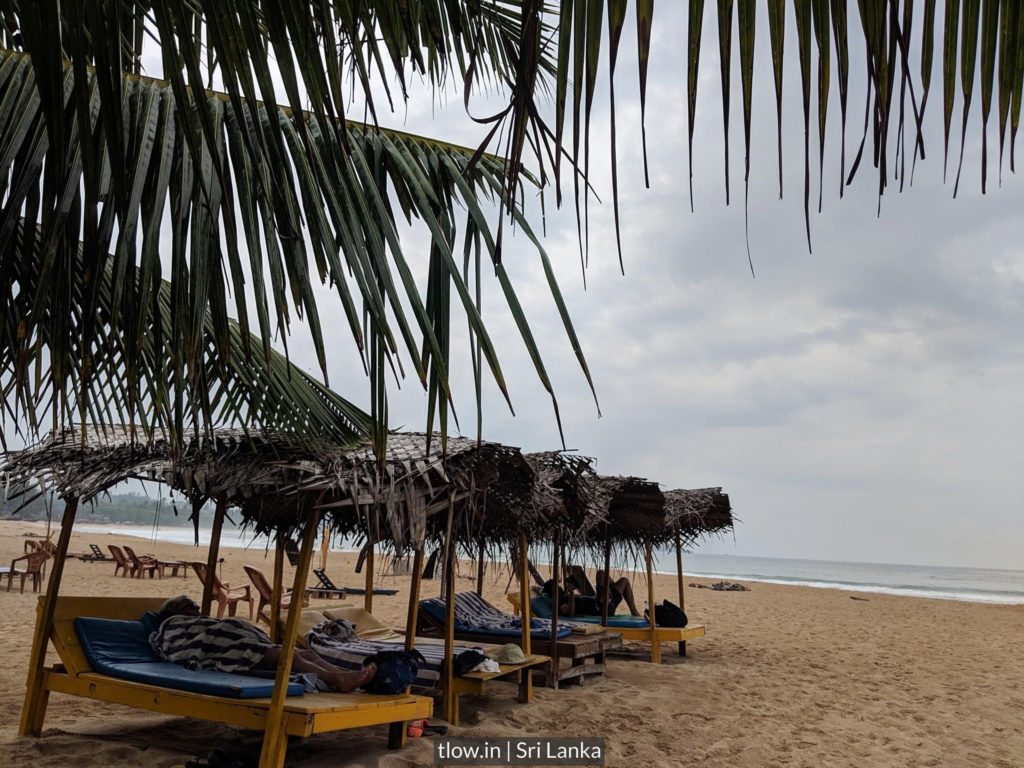 Beach cabanas in Sri Lanka 