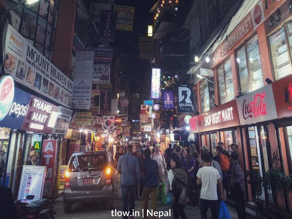 Thamel Streets in Nepal