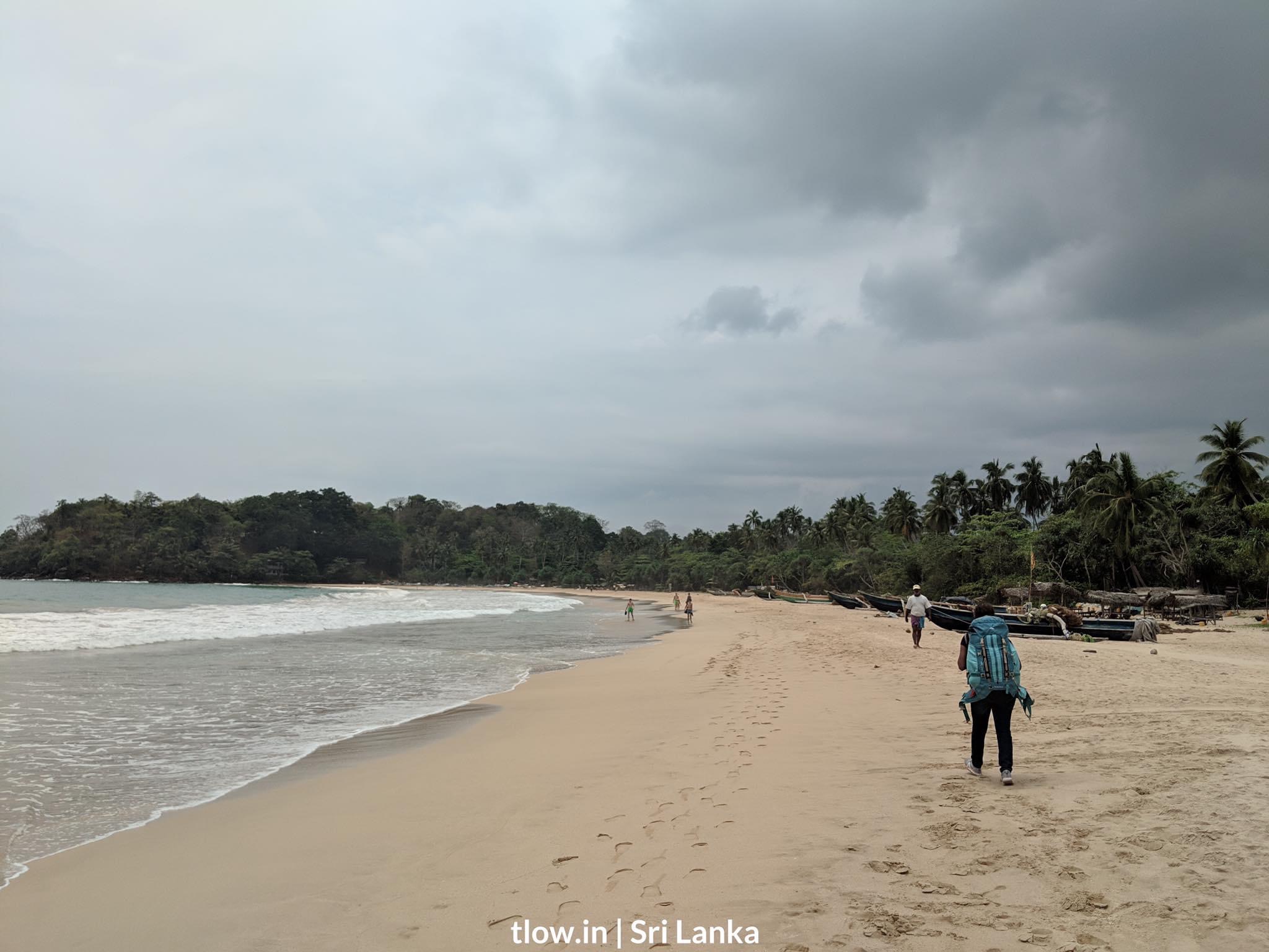 Walking the beach in Sri Lanka