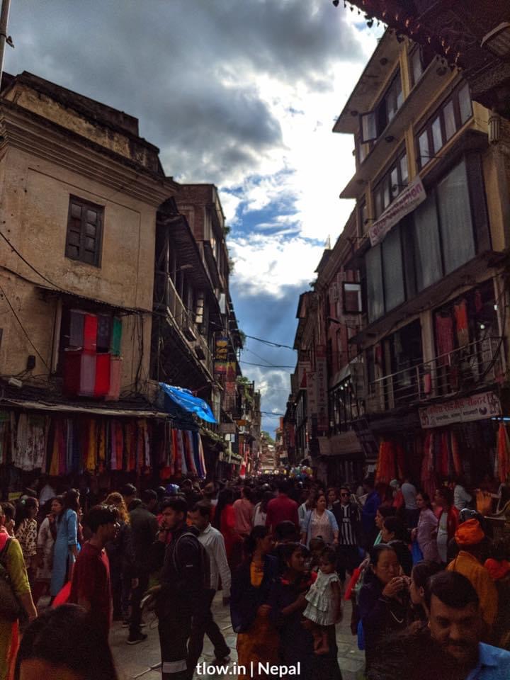 Crowded streets of Nepal 