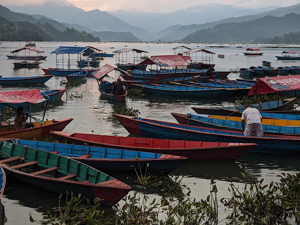 Pokhara lake boats 