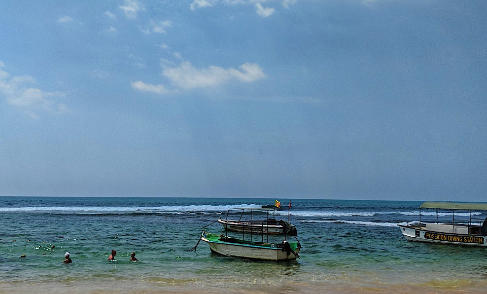Glass boats in Hikkaduwa Sri Lanka