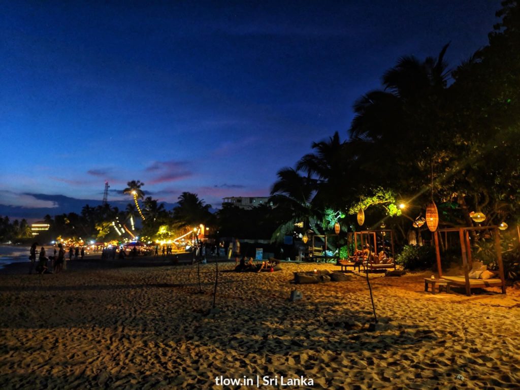 Sri Lanka mirissa beach night vibe