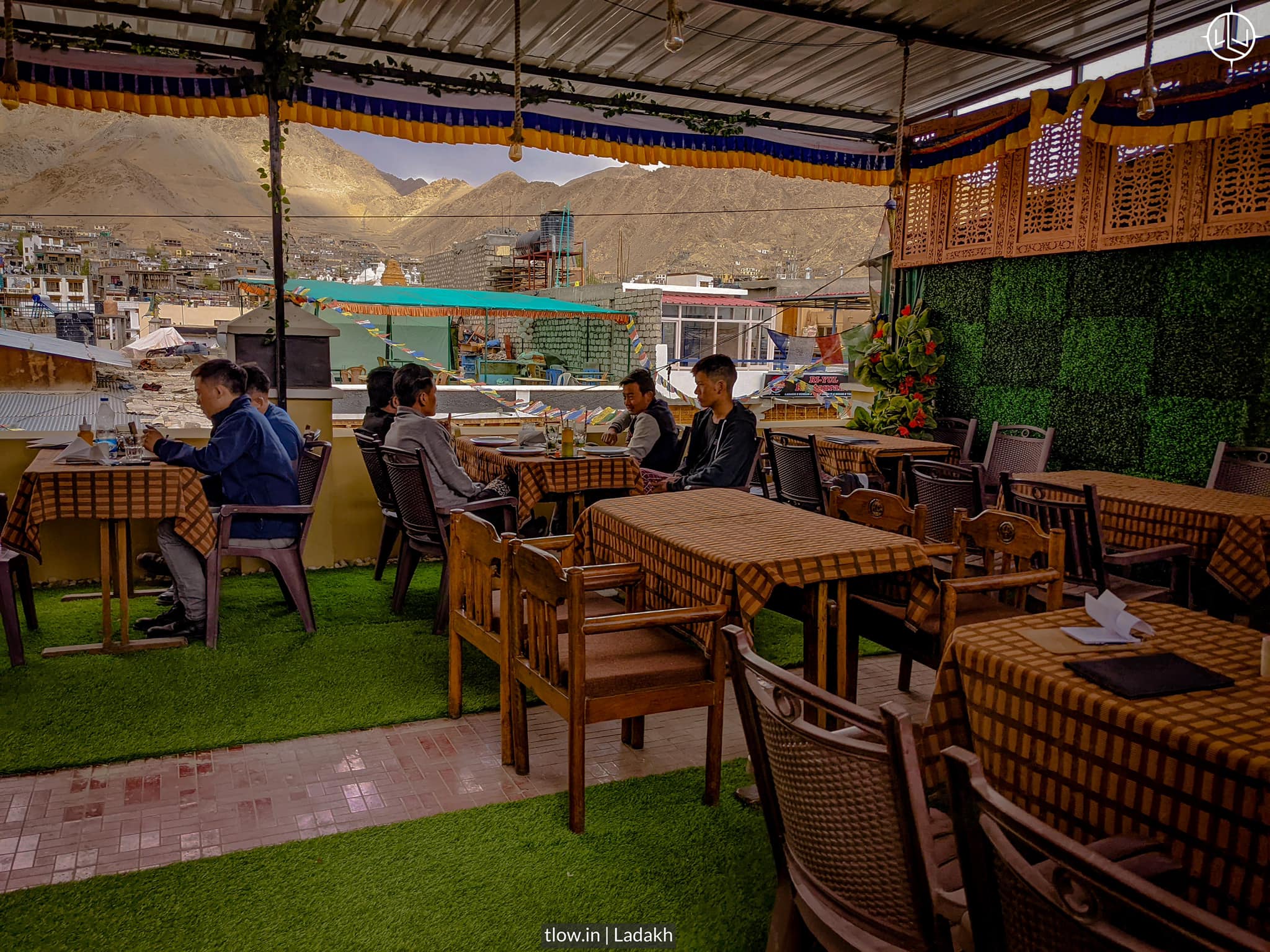 Leh Ladakh roof top cafe