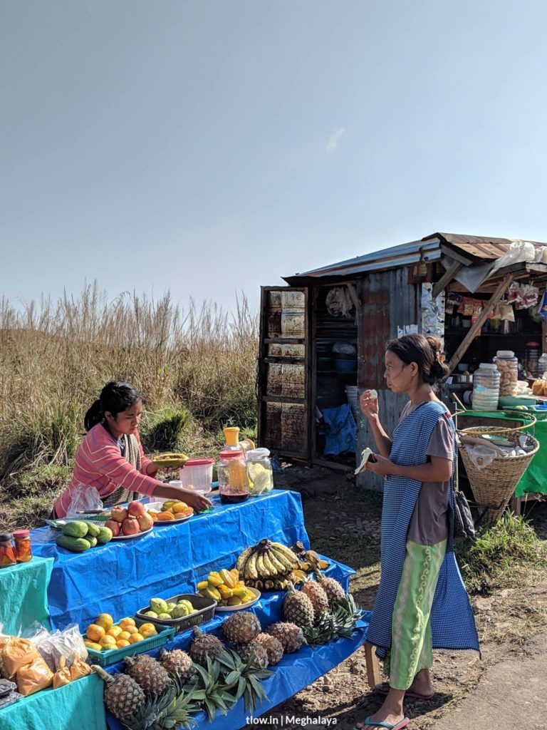 Cherrapunji farmer stalls