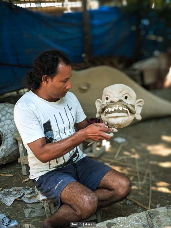 Artist at work in Majuli