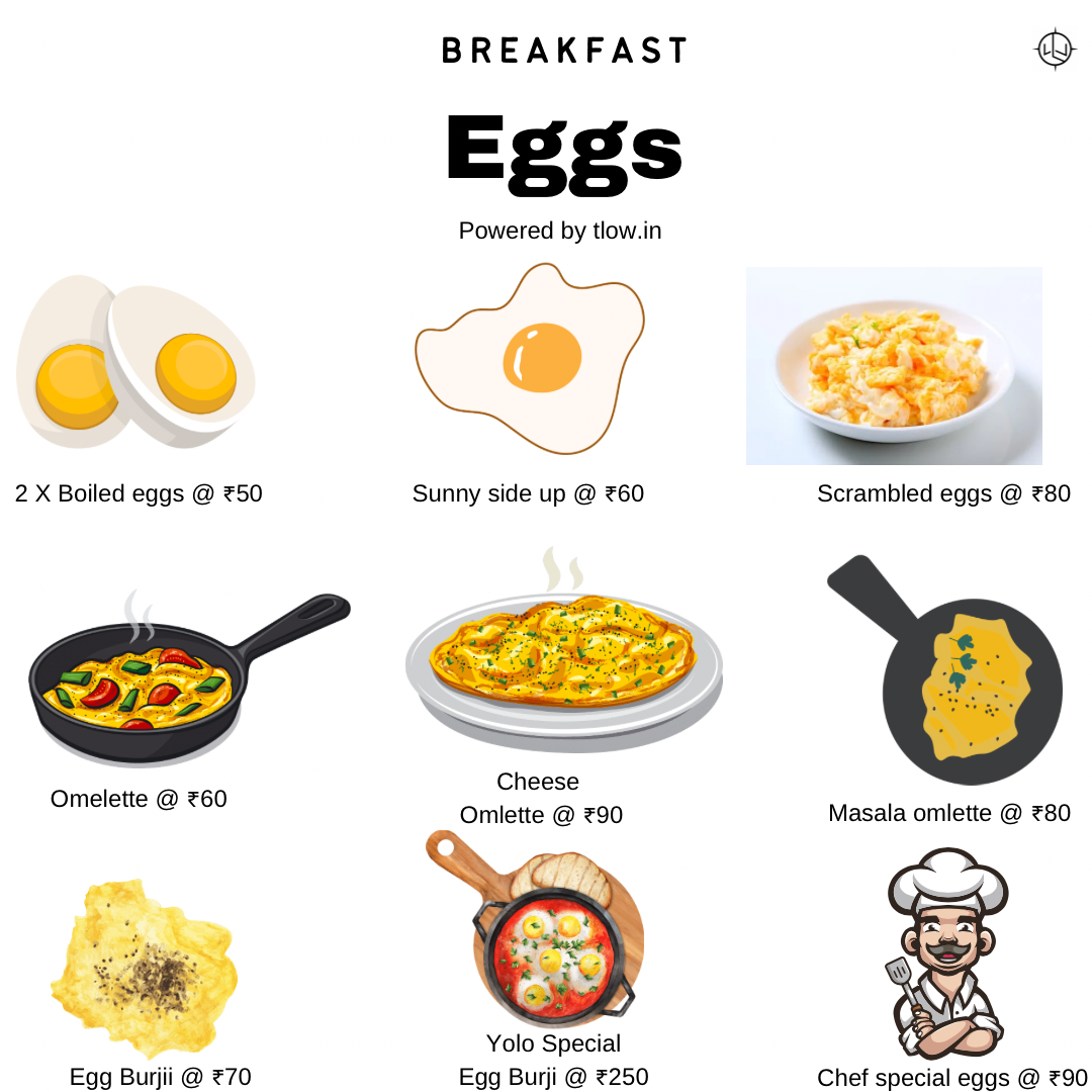 Breakfast eggs Yolo cafe