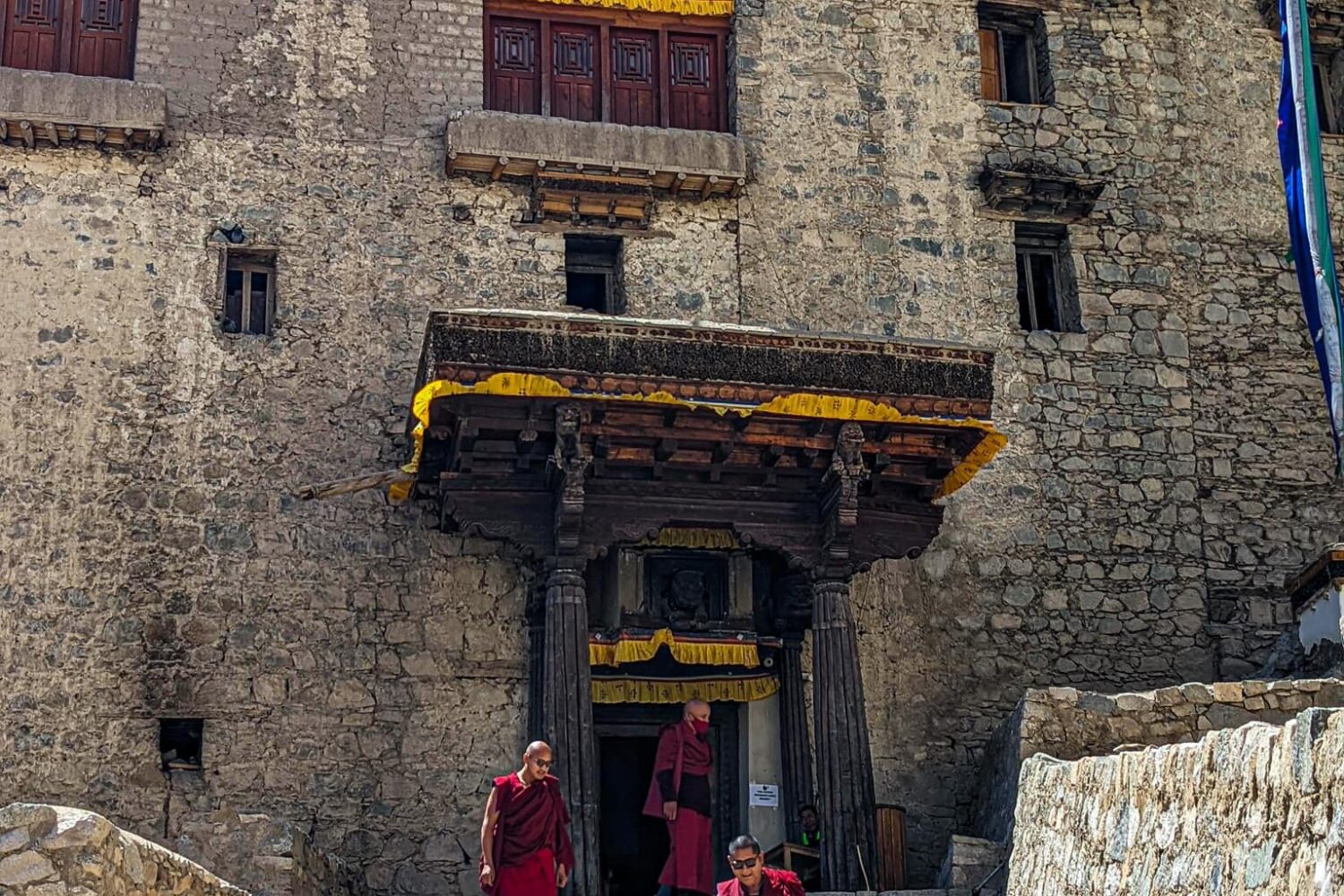 Leh Fort When the monks visit
