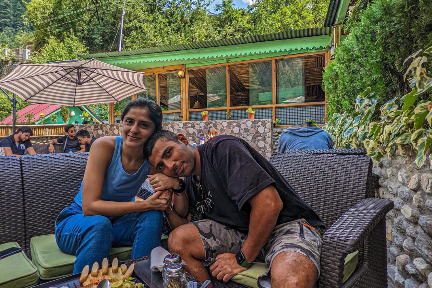 Couple time at ever green cafe Kasol