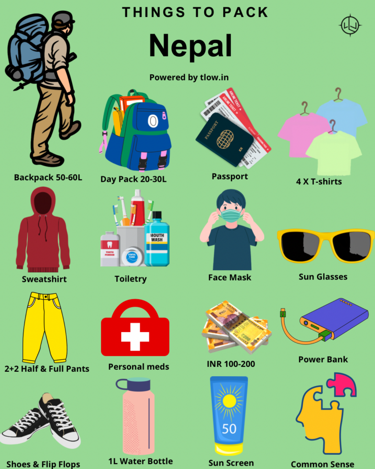 Nepal things to pack