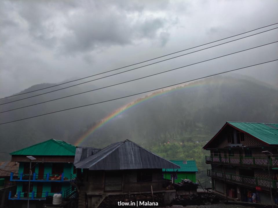 Malana village rainbow