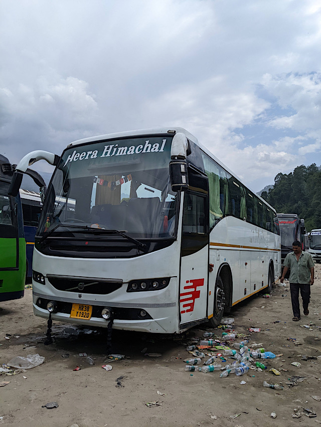 Volvo Bus travel in Himachal, India