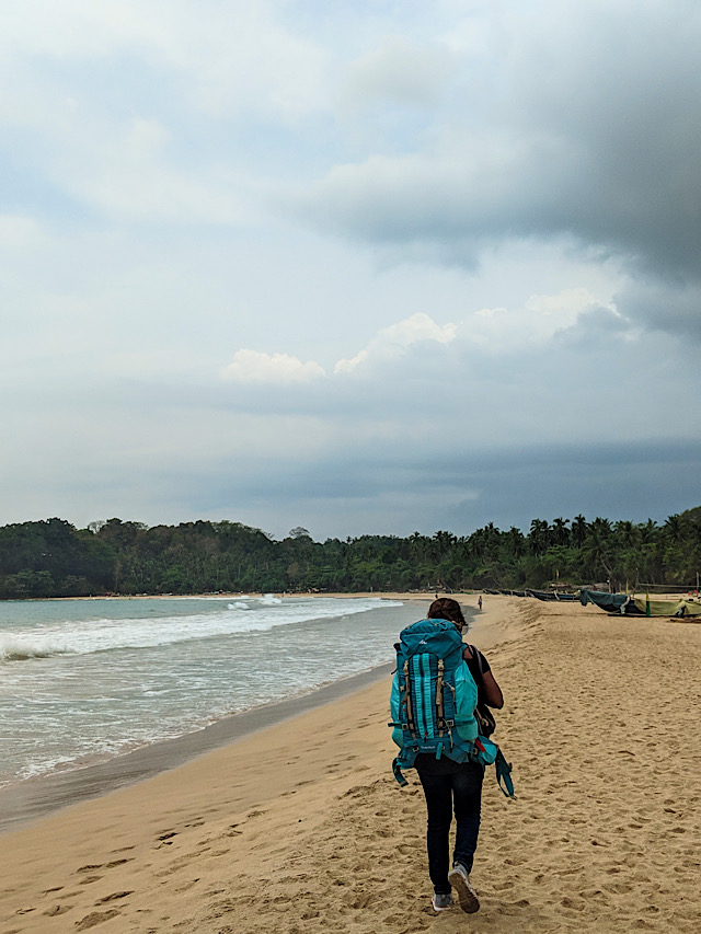 Beach backpacking to Srilanka
