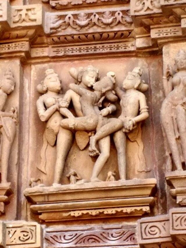 Khajuraho group of temples art panting