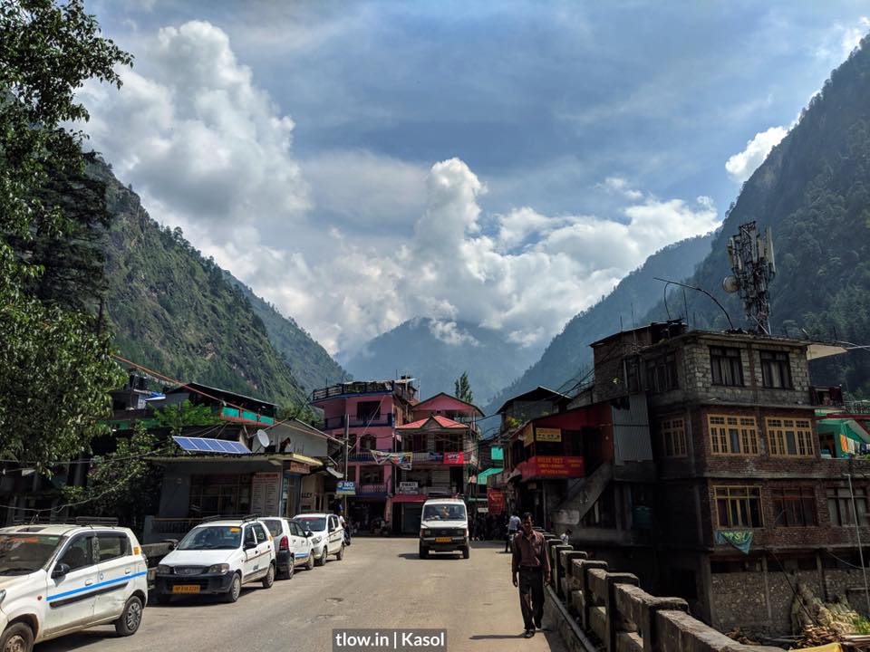 Kasol town in aug 2018