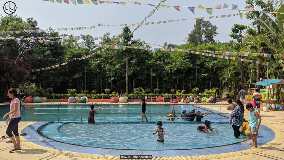 Kids in the pool in Bhandardara