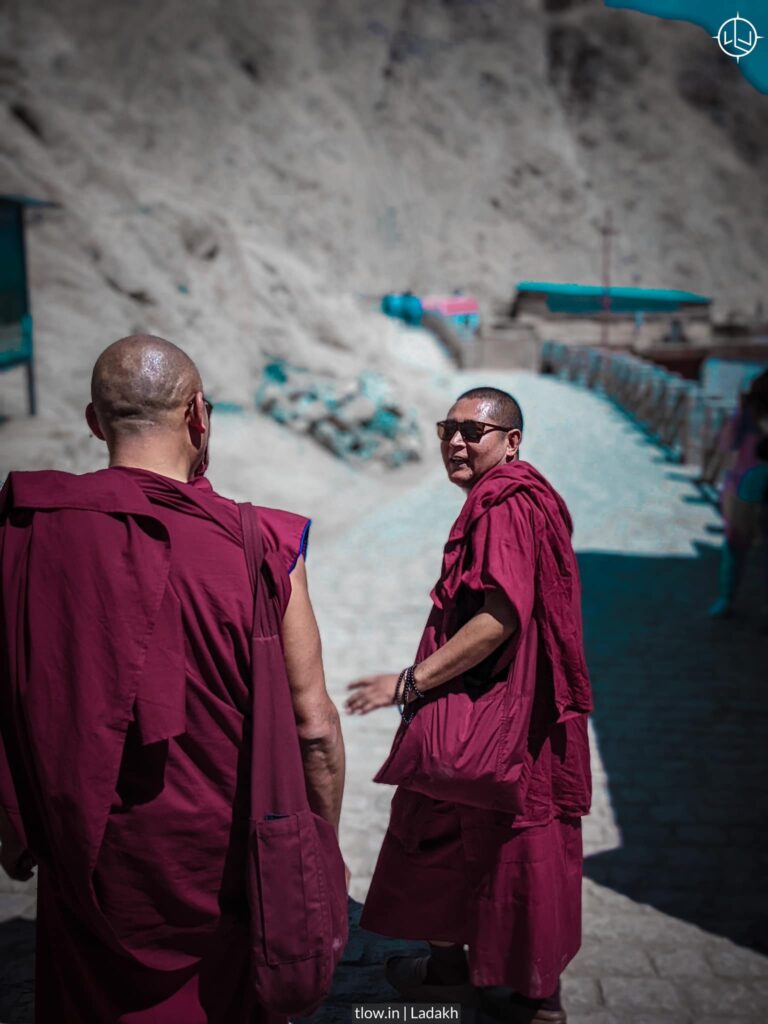 Two monks in leh palace