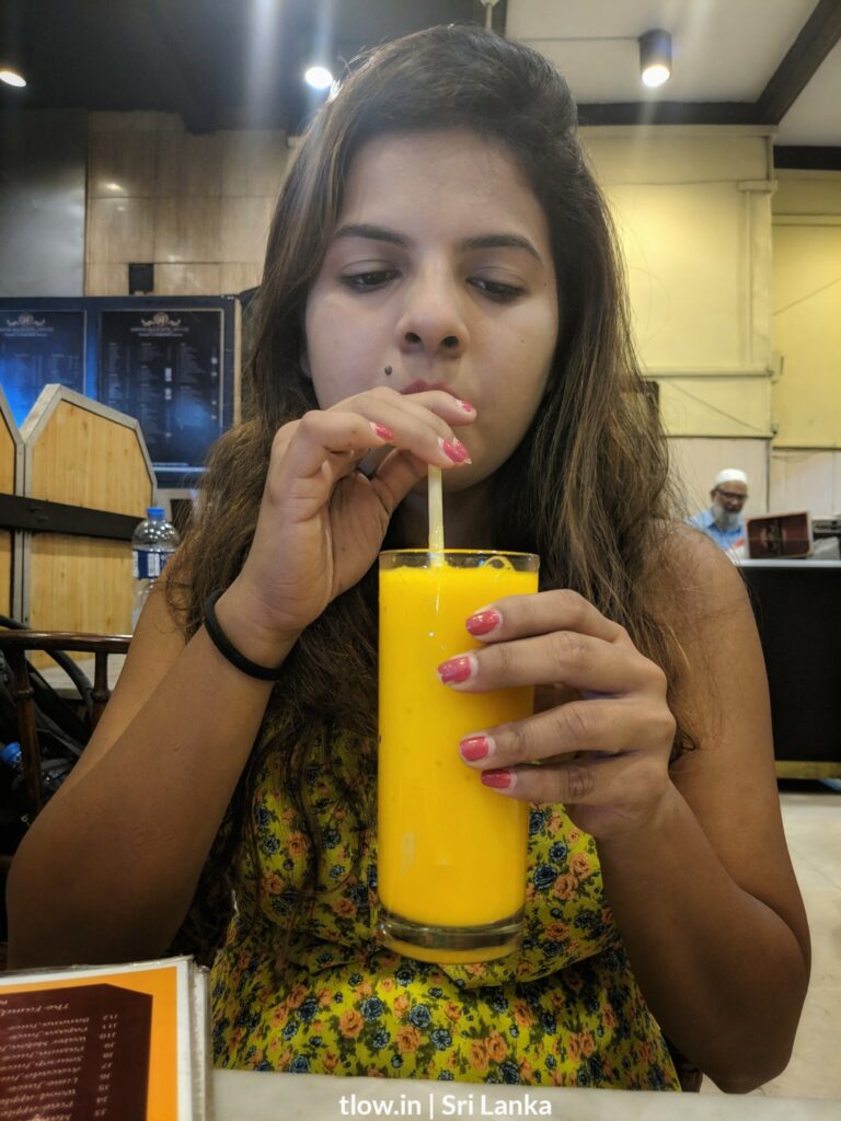 Mango juice in Kandy Sri Lankan
