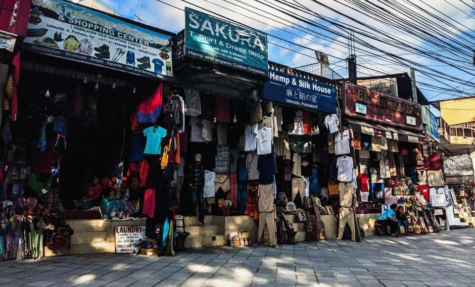 Shops in Pokhara Nepal