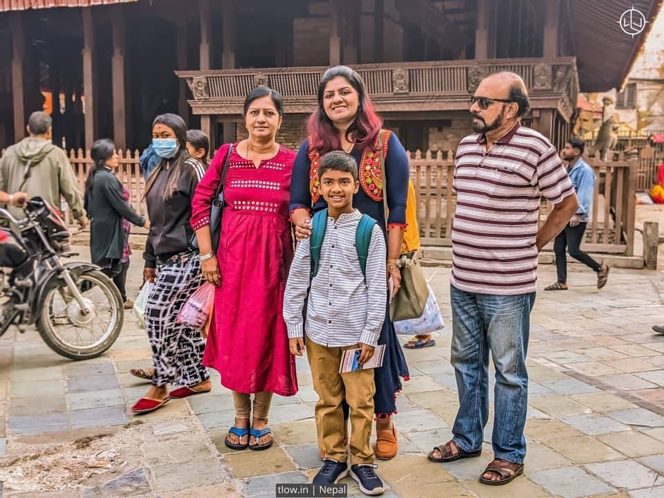 Family in Nepal with kid
