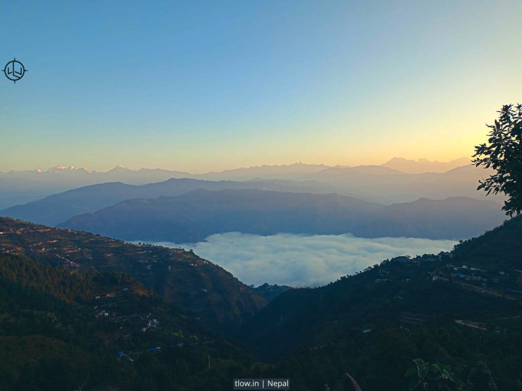 Himalayan roof top view Nepal