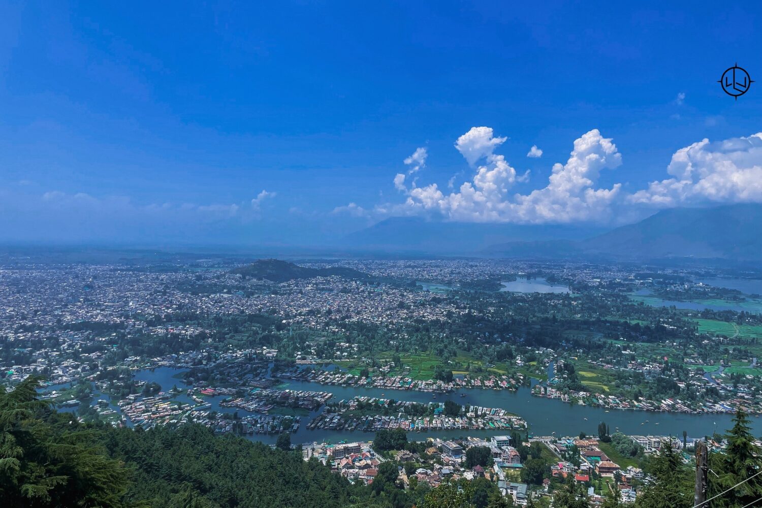 Sky view of dal lake Kashmir