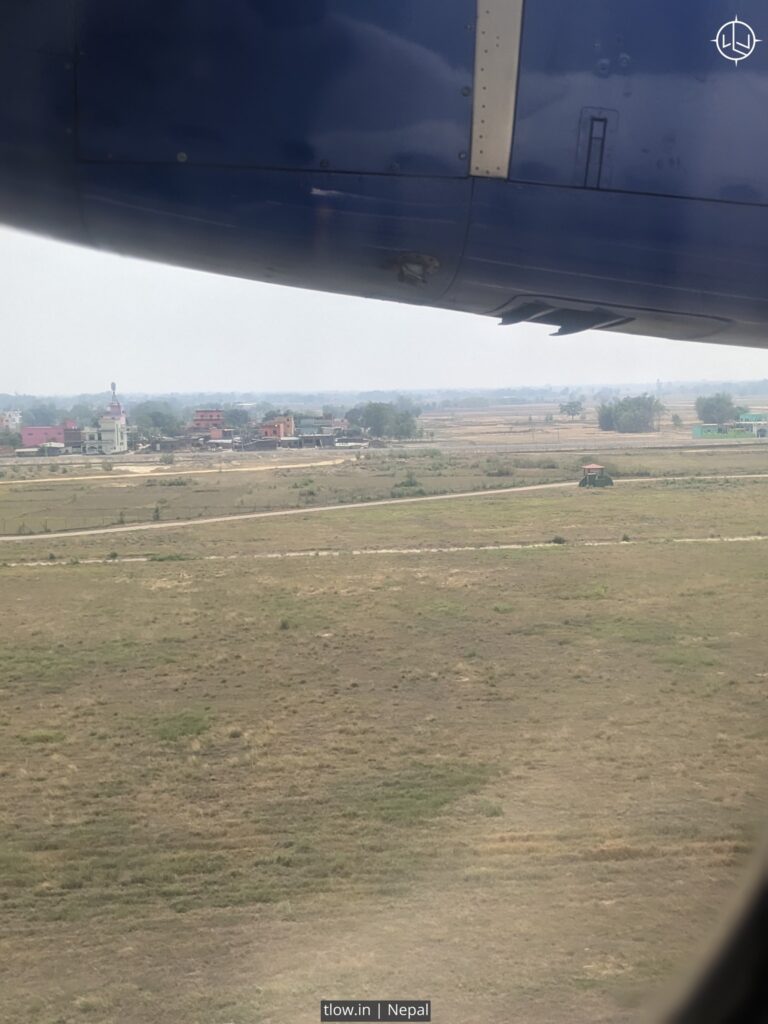 Nepal flight landing view