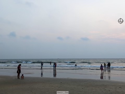 Families at beach in Goa