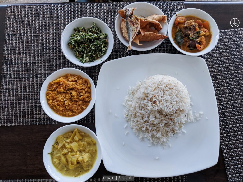 Sri Lanka food thali sea food