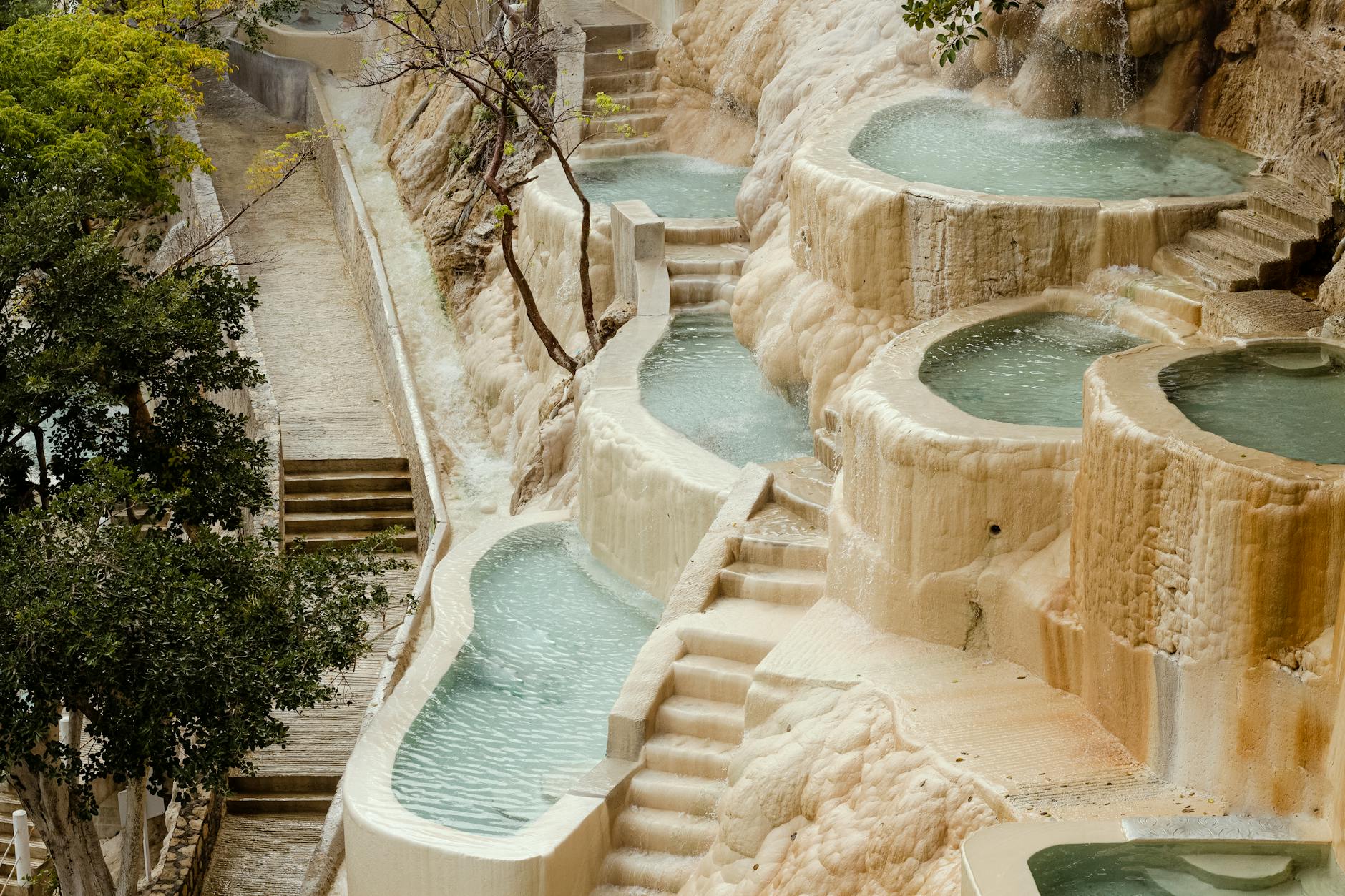 hot spring pools at the tolantongo resort