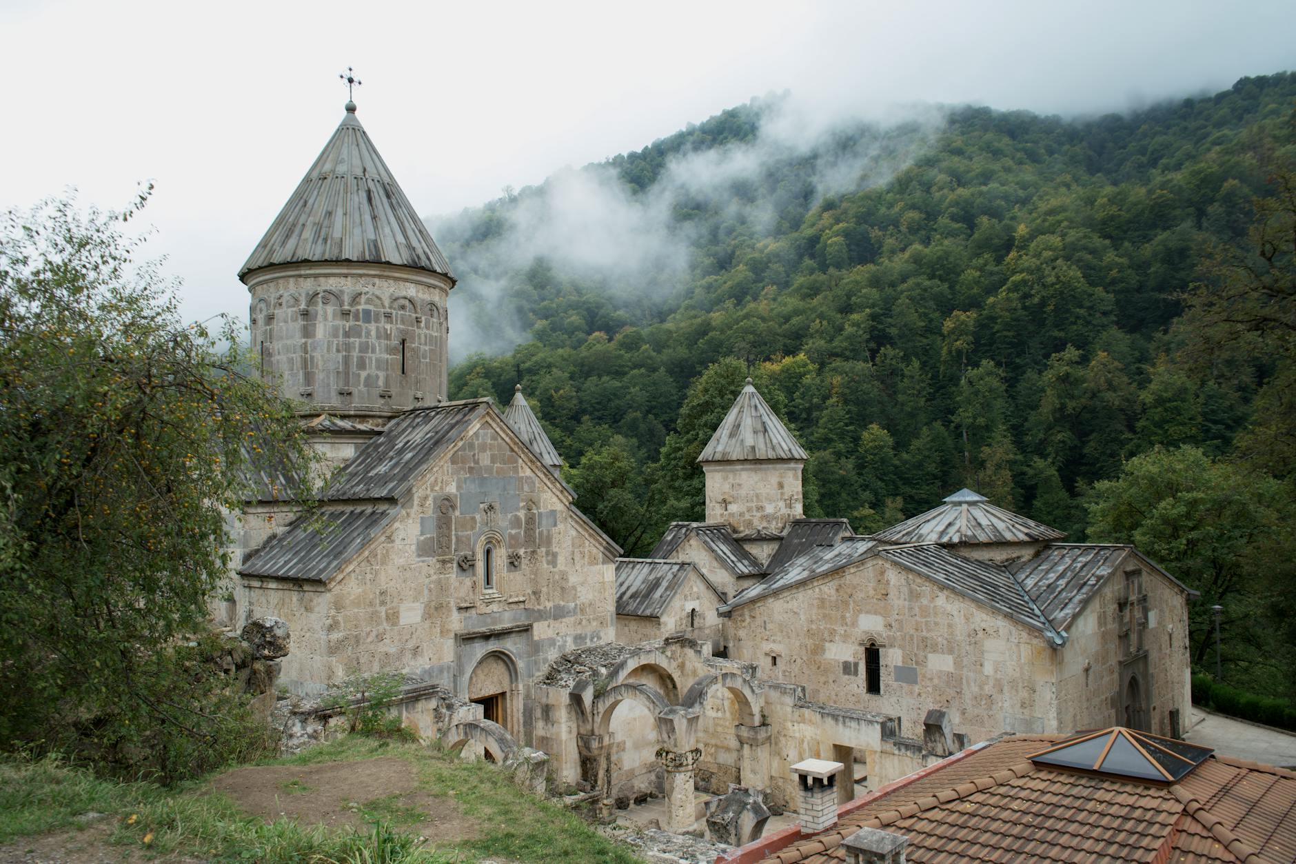 view of the haghartsin monastery complex in armenia